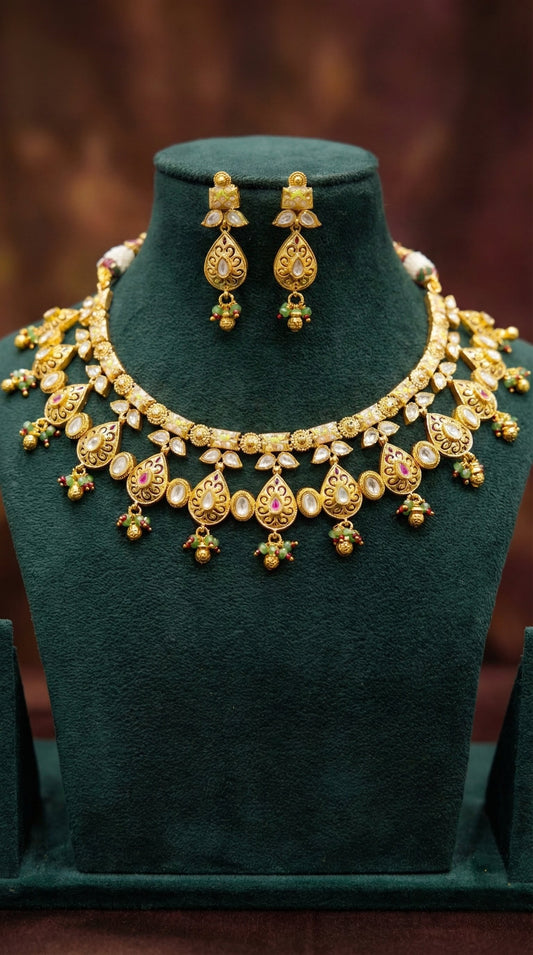 Shikha Gold Look Heritage Necklace Set