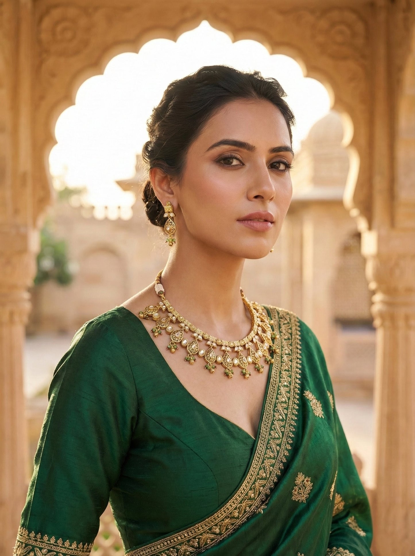 Shikha Gold Look Heritage Necklace Set