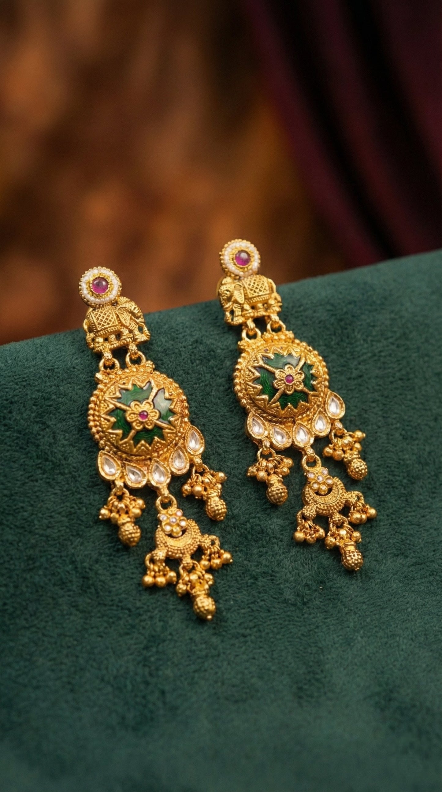 Kashvi Rajwadi Gold Look Heritage Necklace Set