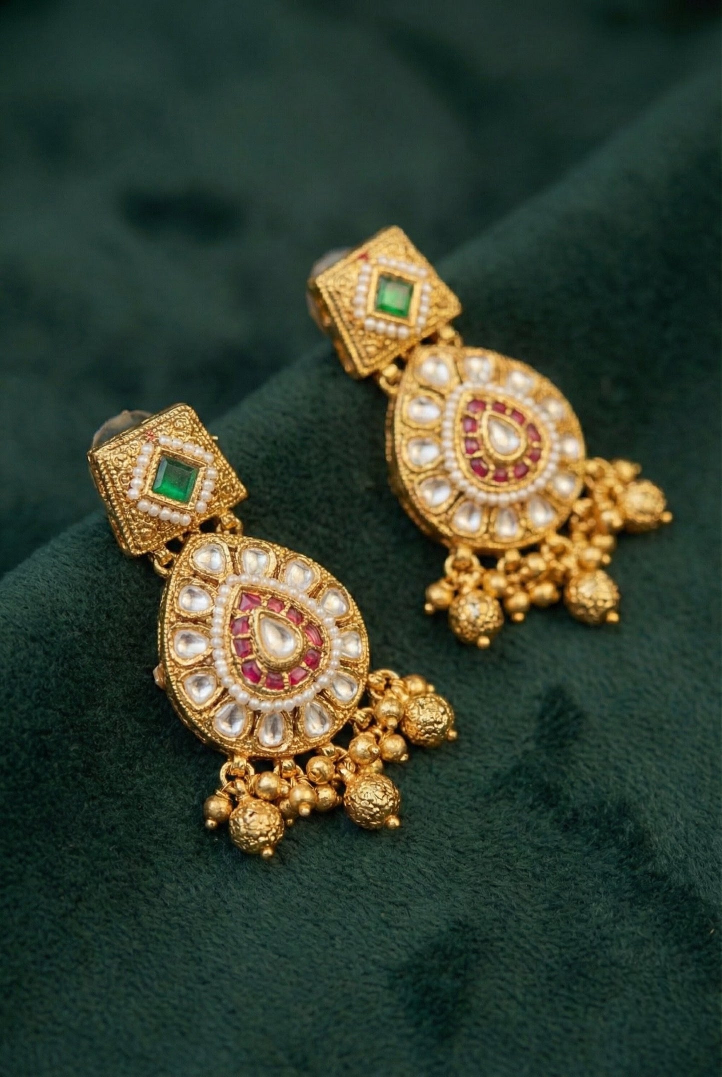 Raha Gold Look Heritage Necklace Set