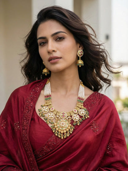 Kamini Antique Gold Necklace Set