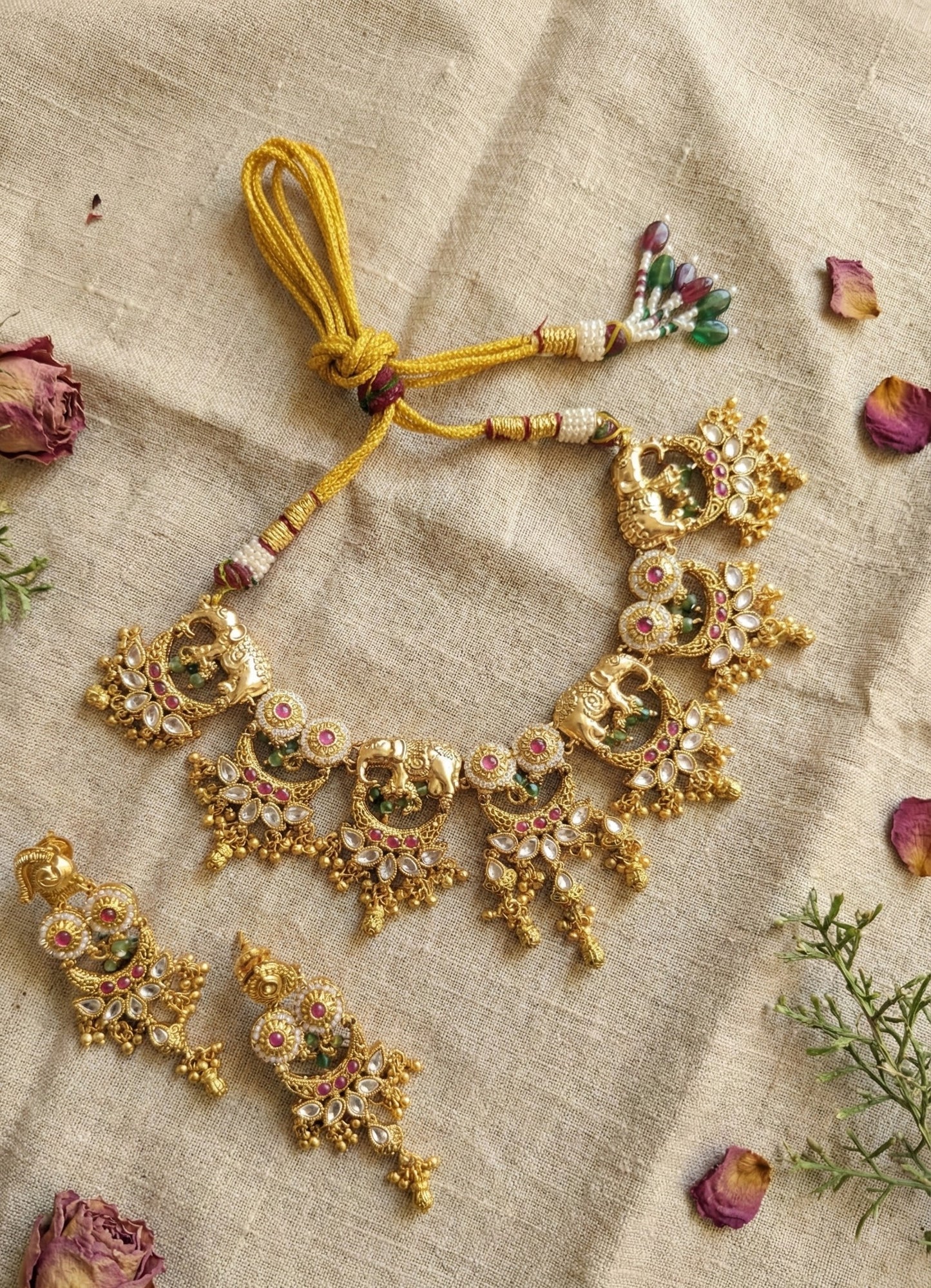 Subhadra Heritage Elephant Necklace