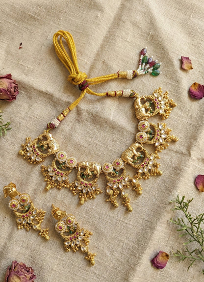 Subhadra Heritage Elephant Necklace
