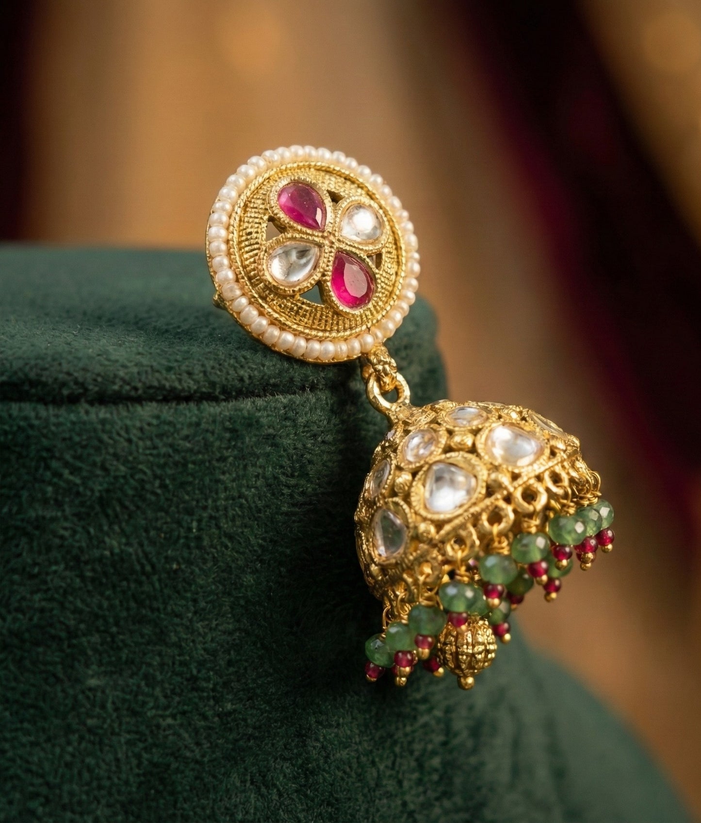 Kamini Antique Gold Necklace Set