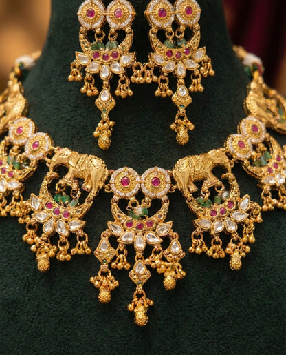 Subhadra Heritage Elephant Necklace