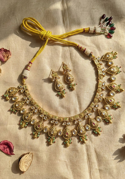 Shikha Gold Look Heritage Necklace Set