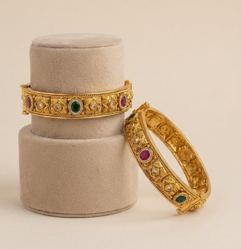 Alka Premium Swaroski Bangles (Openable)