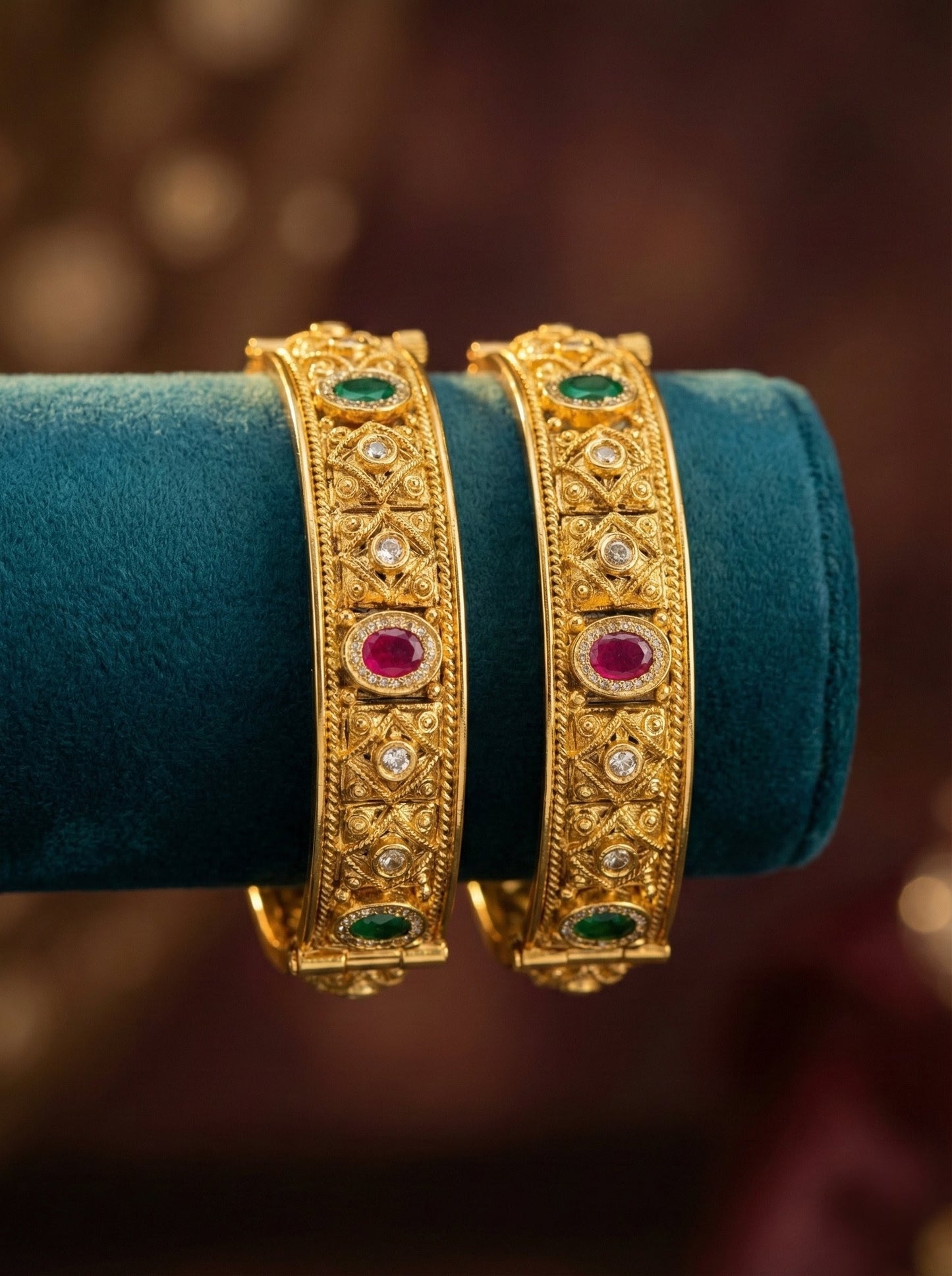 Alka Premium Swaroski Bangles (Openable)