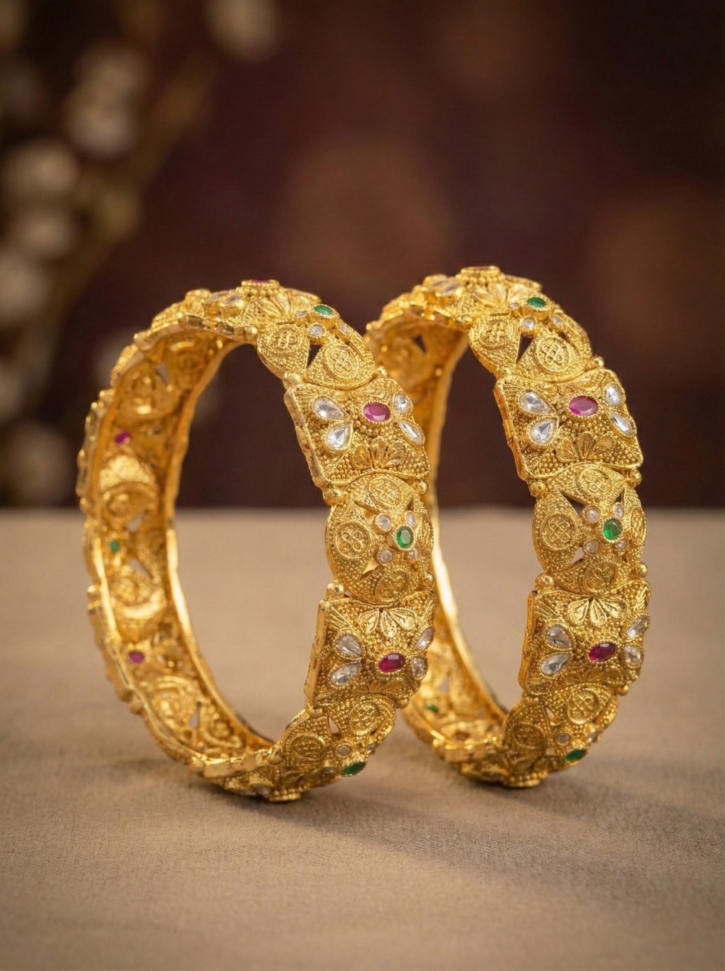 Megha Antique Rajwadi Bangles (Openable)