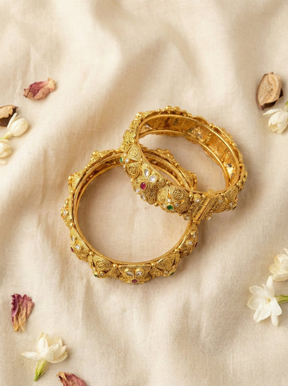 Megha Antique Rajwadi Bangles (Openable)