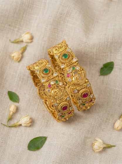 Rama Peacock Antique Bangles (Openable)