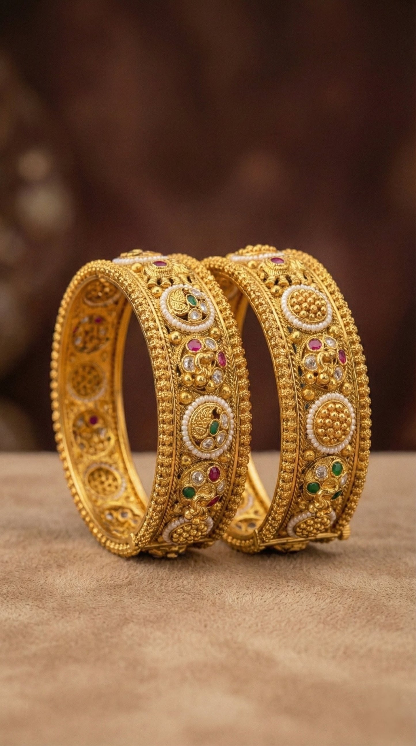 Renu Rajwadi Ghugree Bangles (Openable)