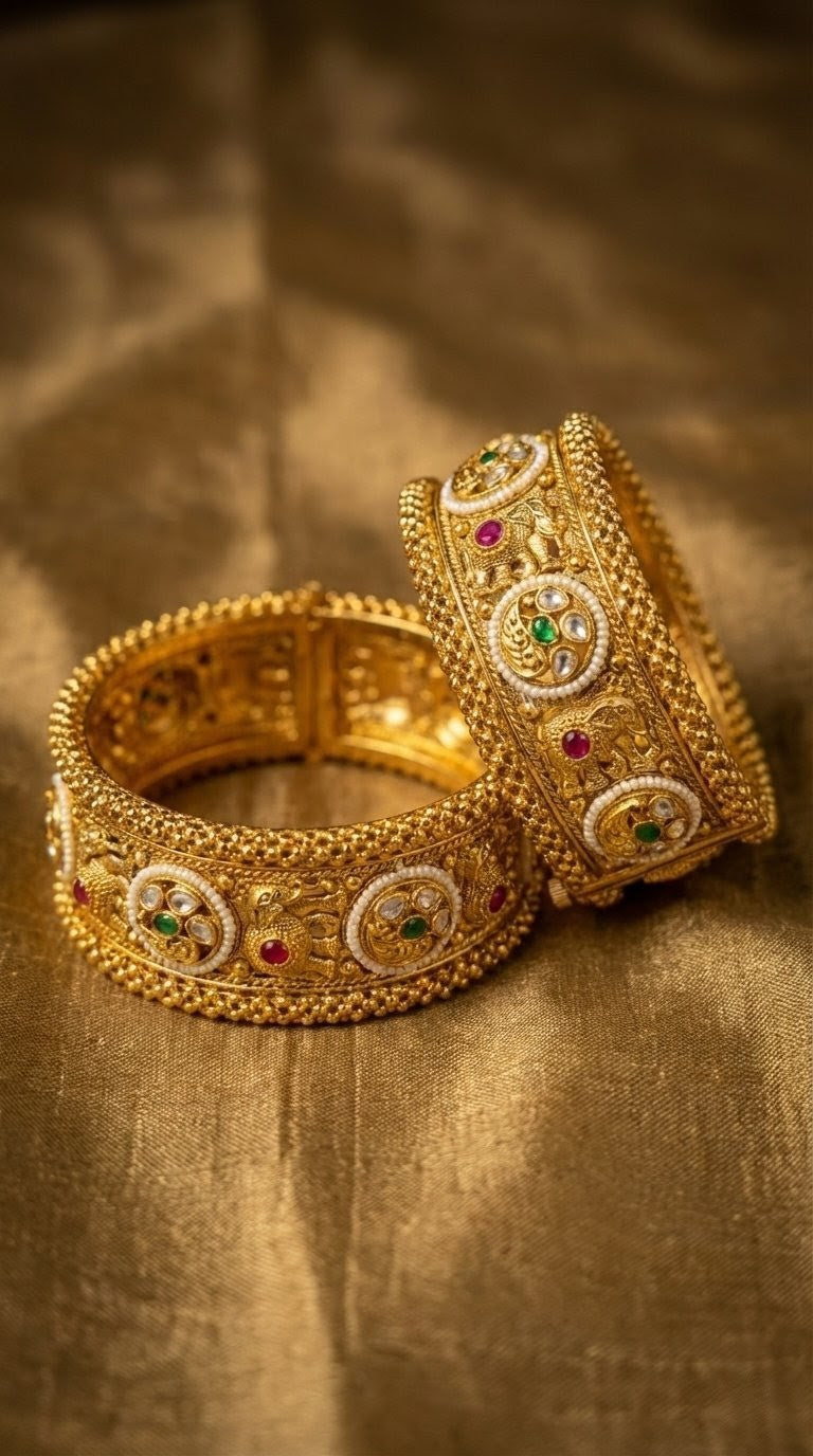 Reva Elephant Rajwadi Kada (Openable)