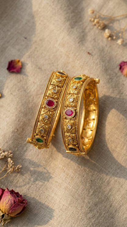 Alka Premium Swaroski Bangles (Openable)