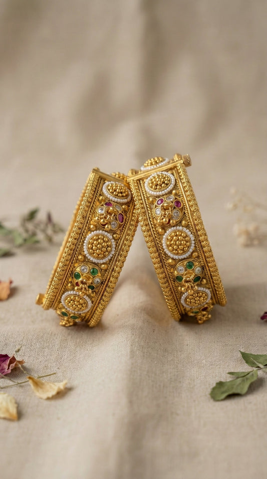 Renu Rajwadi Ghugree Bangles (Openable)