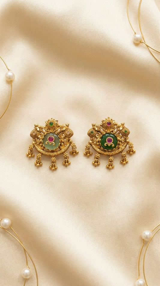 Anubha Antique Gold Finger Ring