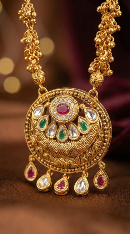 Lekha  Swaroski Chain Pendant Set