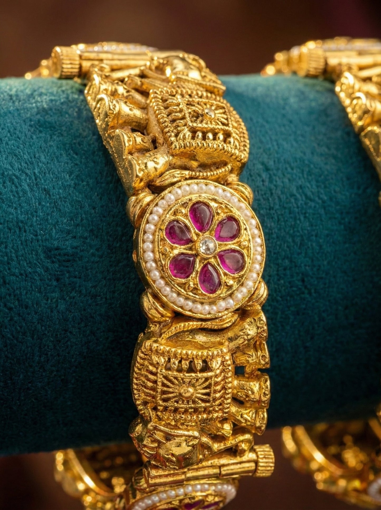 Shalini Elephant Rajwadi Bangles (Openable)