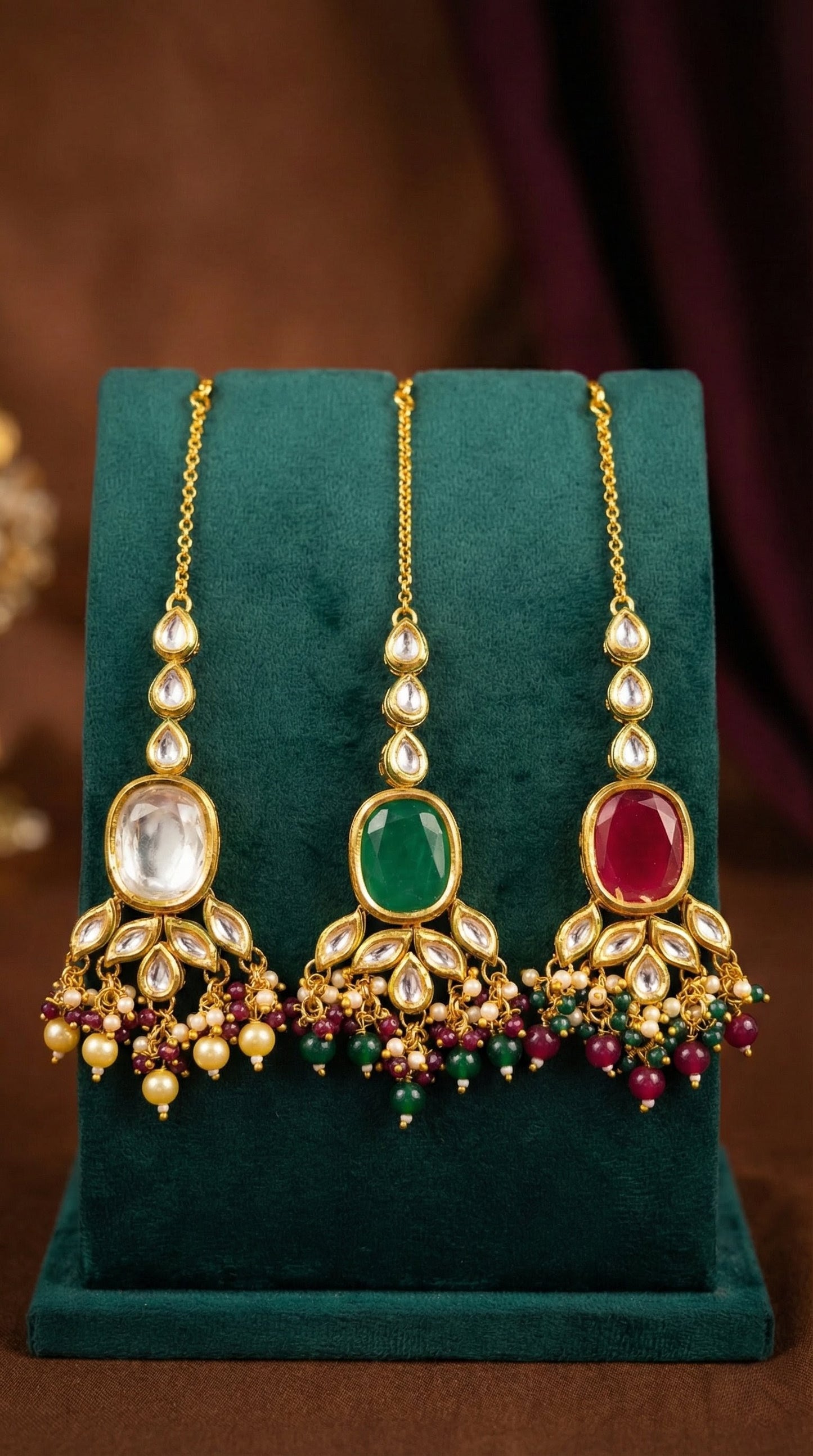 Devina Elegant Kundan Maangtika