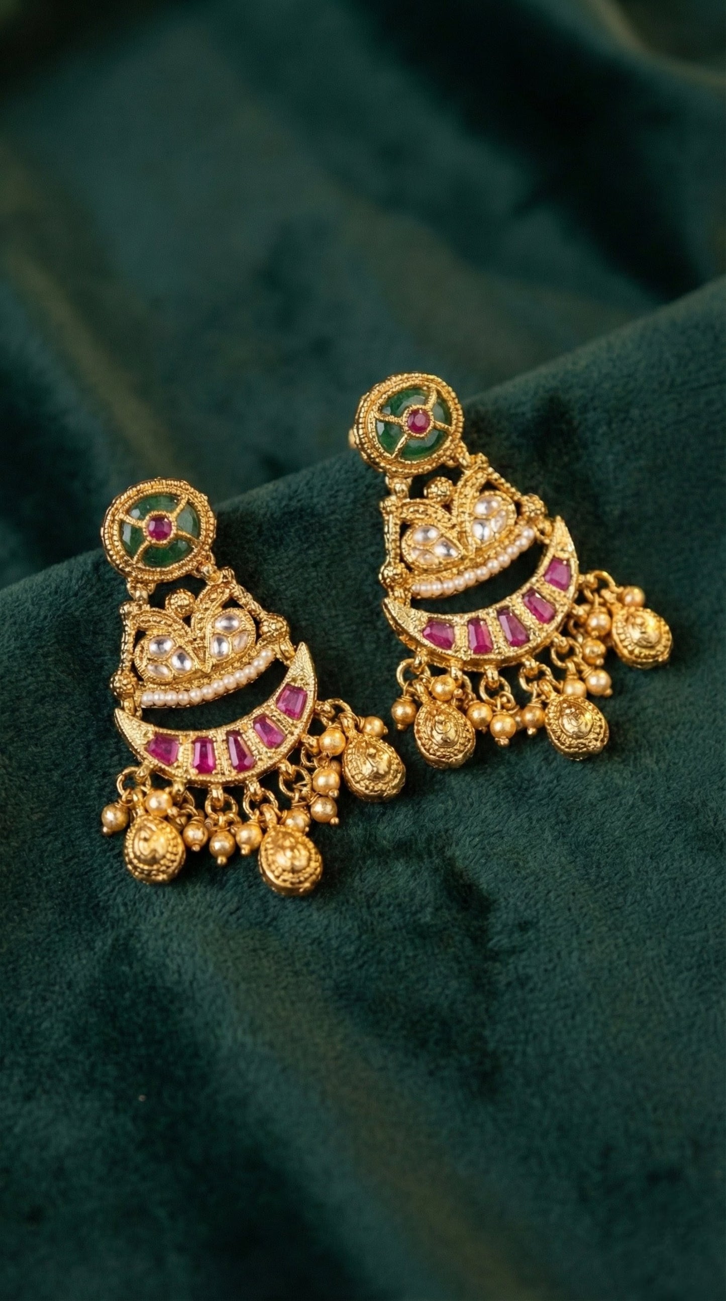 Mahima Antique Gold Look Heritage Necklace Set