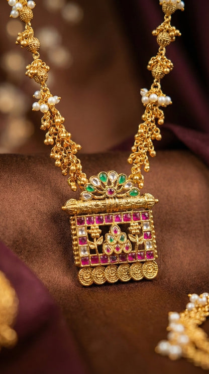 Meher Heritage Ghugree Chain Pendant Set